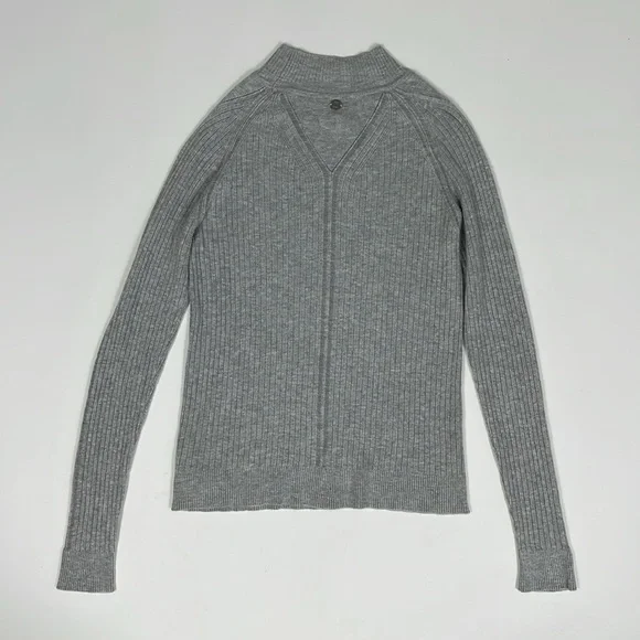 Repetto Gray Knit Mock Neck Long Sleeve Sweater. M. - Picture 5 of 13